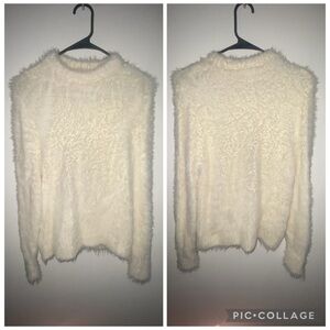 Cozy Fuzzy Cream Sweater